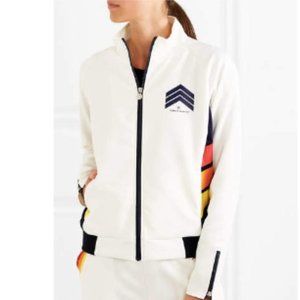 NWT Perfect Moment Chevron Bomber Jacket White Navy Red Size S